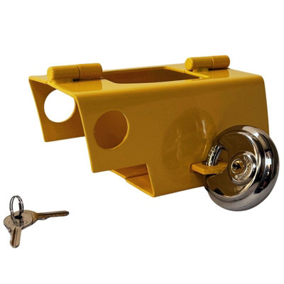 Hitch Lock For Caravan Hitch Lock Trailer With Stainless Padlock Bright Yellow from B&Q