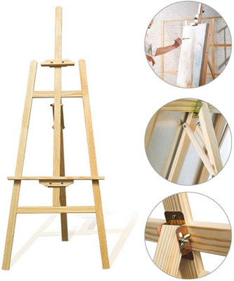 Studio Wooden Easel Display Art Craft Artist Cafe Wedding Painting Stand Ajust from B&Q