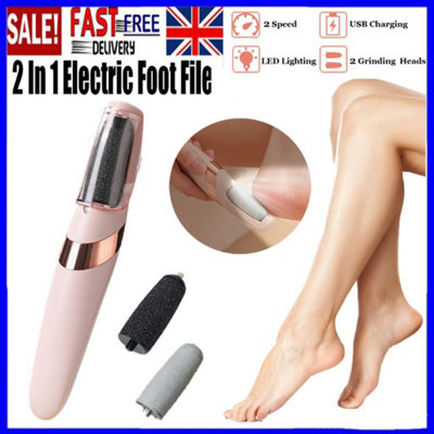 Rechargeable Electric Foot Grinder File Pedicure Machine Tool Dead Skin Remover from B&Q