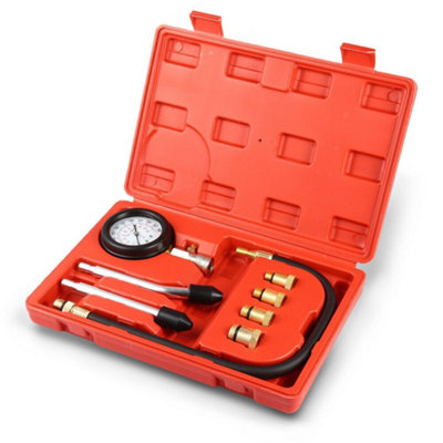 Car Petrol Engine Cylinder Pressure Tester Compression Gauge Test Tool Kit Set from B&Q