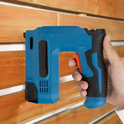 Nail Gun & Staple Gun Cordless With Battery Electric Stapler Nailer from B&Q