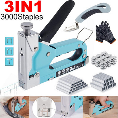 Heavy Duty Staple Gun Tacker Stapler Upholstery Nail Gun 3000X Staples Uk from B&Q