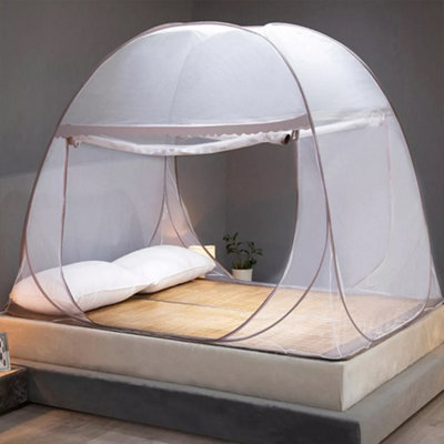  - Portable Bed Mosquito Net Automatic Pop-Up Foldable Netting Tent Breathable Net Single Door