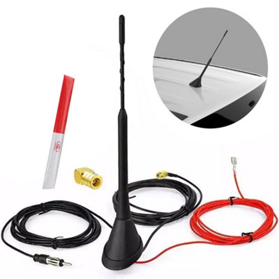 Universal Roof Mount Active Amplified Dab + Fm Radio Car Aerial Antenna Mast from B&Q