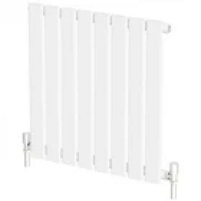  - Modern Horizontal 600 X 600mm Radiator Heater Single Flat Panel Column White