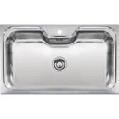 Reginox Jumbo Inset Kitchen Sink Stainless Steel Large Bowl Waste 1 Tap Hole from B&Q
