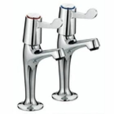 Bristan Value High Neck Pillar Kitchen Sink Mixer Taps Hot And Cold Chrome from B&Q
