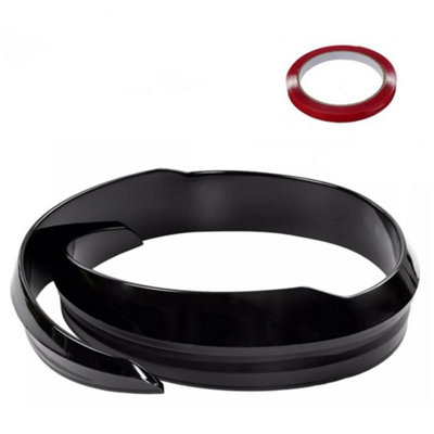 45" Universal Car Rear Roof Lip Spoiler Tail Trunk Wing Sticker Glossy Black from B&Q
