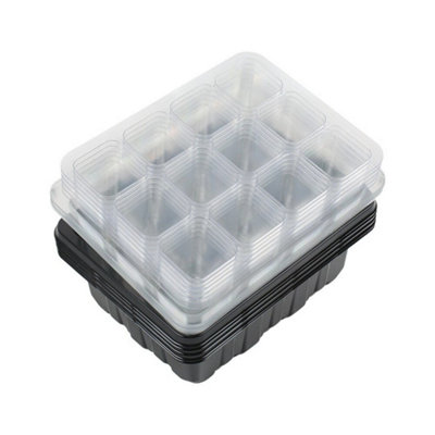 5 Packs Seed Starter Trays With Grow Light Adjustable Humidity Germination Kits from B&Q