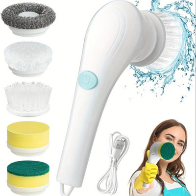 Electric Spin Scrubber Powerful Turbo Scrub Cleaning Brush Cordless Rechargeable