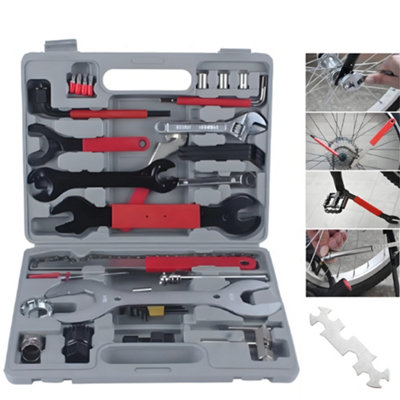  - 45Pcs Bike Tool Kit Maintenance Bicycle Repair Wrench Cycling Screwdriver Set Uk