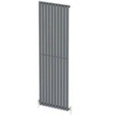  - Anthracite Designer Radiator Vertical Oval Column Single Panel Rad 1800X600mm