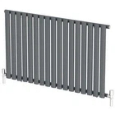 Horizontal Oval Column Designer Radiator Single Panel Rad Anthracite 600X1020mm from B&Q