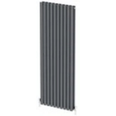  - Anthracite Designer Radiator Vertical Oval Column Double Panel Rad 1600X600mm