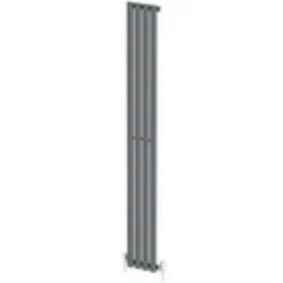  - Anthracite Designer Radiator Vertical Oval Column Single Panel Rad 1800X240mm