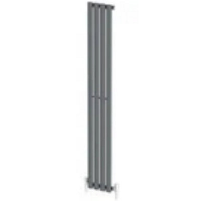  - Anthracite Designer Radiator Vertical Oval Column Single Panel Rad 1600X240mm