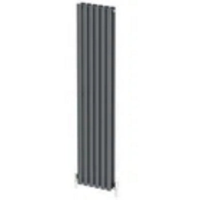  - Anthracite Designer Radiator Vertical Oval Column Double Panel Rad 1600X360mm
