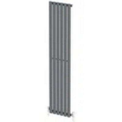  - Anthracite Designer Radiator Vertical Oval Column Single Panel Rad 1600X360mm