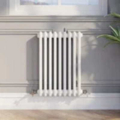  - Traditional Colosseum Horizontal Double Bar Column Radiator 600X425mm White
