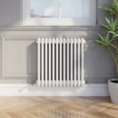  - Traditional Colosseum Horizontal Triple Bar Column Radiator 600 X 605mm White