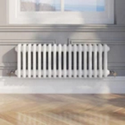  - Traditional Colosseum Horizontal Triple Bar Column Radiator 300X830mm White