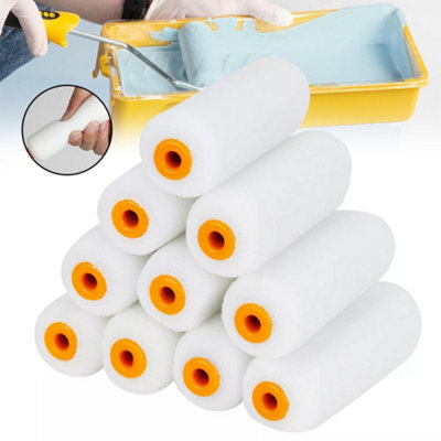 B&Q 32Pcs Jak Mini Foam Paint Roller 4" Sleeves Painting Decorating Sponge Rollers