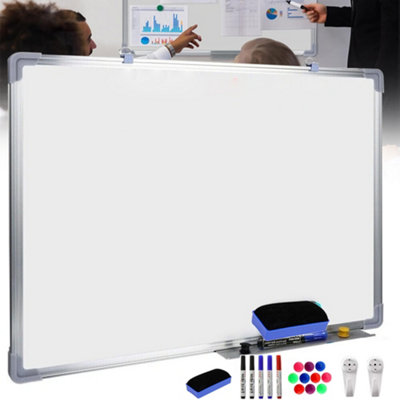 Magnetic Whiteboard Large 900X600 White Board Dry Wipe Notice Office School Home from B&Q