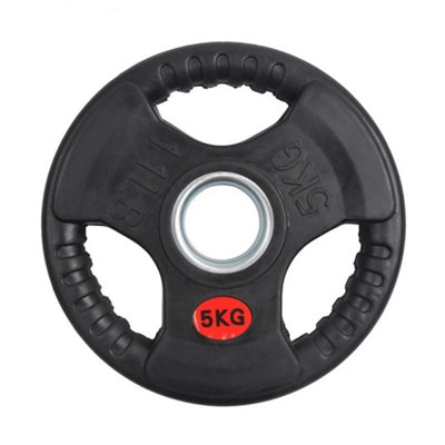  - Olympic Weight Plates Tri Grip 5Kg To 10Kg Set Home Gym Fitness Strength