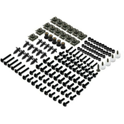 190Pcs/set Complete Motorcycle Fairing Bolts Kit Panel Speed Clip Fastener Screw from B&Q