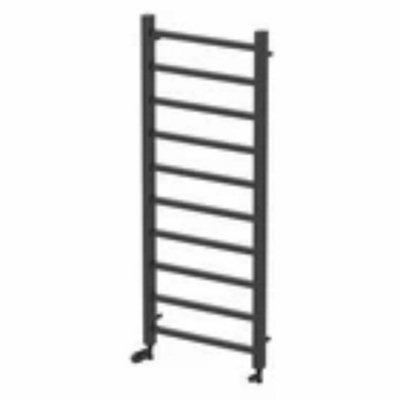  - Solaro Square Bar Heated Towel Rail Matt Black1200 X 500mm