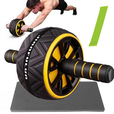 Workout Muscle Cruncher Roller Exercise Wheel Abdominal Core Strength from B&Q