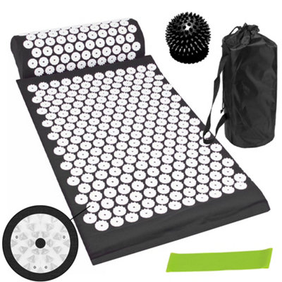 Purple Acupressure Mat With Pillow Ball Acupuncture Pin Massage Set from B&Q