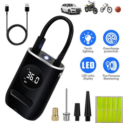 Electric Air Compressor Inflator Tire Pump Car Mtb Bicycle Bike-Rechargeable from B&Q
