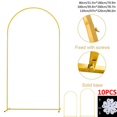  - Large Wedding Arch Door Backdrop Stand Flower Display Frame Backdrop Metal Rack
