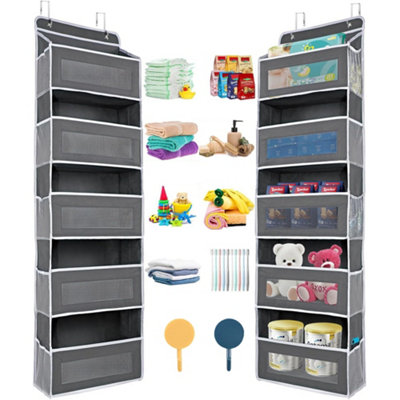 Over The Door Hanging Organiser Space Saving 5 Pockets Wardrobe Toys Storage New from B&Q