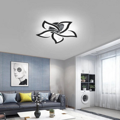 40W Modern Led Ceiling Light Dimmable Flower Chandeliers Living Room With Remote from B&Q