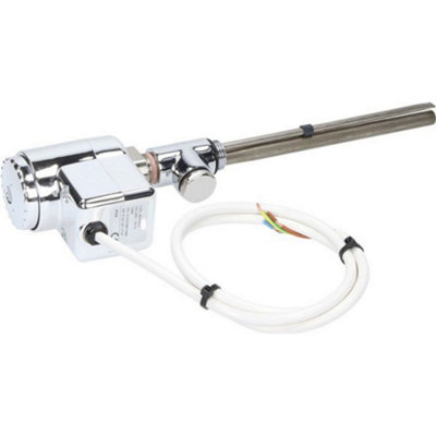 Dual Fuel Heating Element 150W Thermostatic Towel Rail Bathroom Cloakroom from B&Q