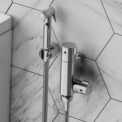 B&Q Thermostatic Mixer Bidets Toilet Valve Hand Held Douche Kit Spray Shower