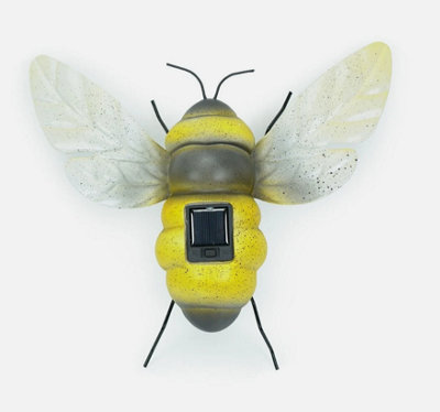 Solar Powered Bumble Bee Ornament Garden Fence Gate Wall Light Outdoor Lighting from B&Q