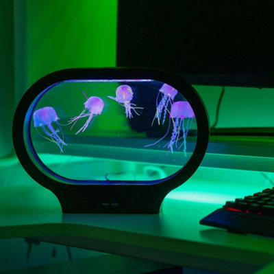 Mood Night Light Colour Changing Table Lamp Led Aquarium Sensory Tank Jellyfish from B&Q