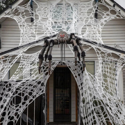 White Spider Web Fabric Halloween Decoration from B&Q
