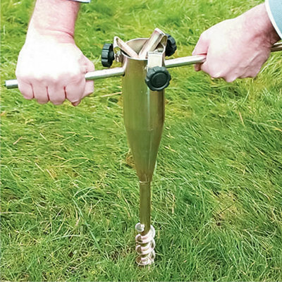 Heavy Duty Steel Screw In Ground Spike Parasol Airer from B&Q