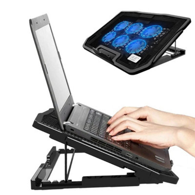 Quiet Laptop Cooler 6 Powerful Fans Gaming from B&Q