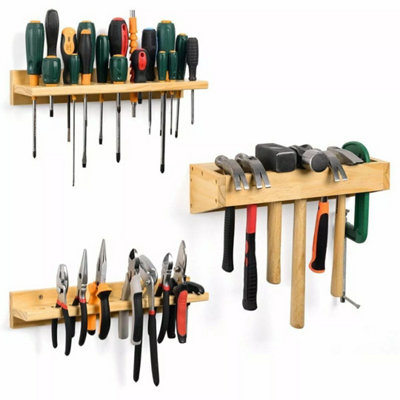 3Pcs Screwdriver Organizer Pliers Holder Hammer