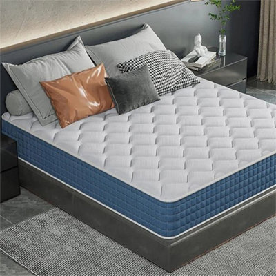  - Blue 27Cm Single (90X190Cm)  Hybrid Pocket Sprung Memory Foam Mattress
