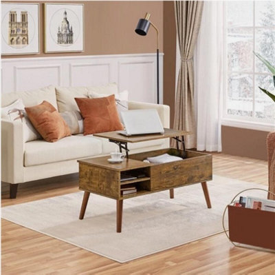  - Lift Top Coffee Table With StorageRustic Living Room Table With Storage Shelf