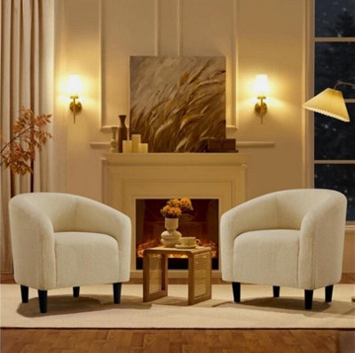 Tub Chair Accent Armchair For Dining Room Living Room Office Reception Cafe from B&Q