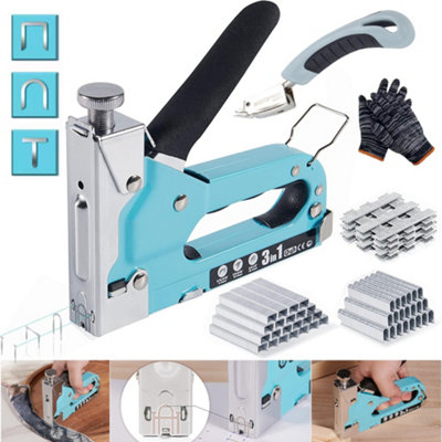 Shall Staple Gun Heavy Duty Tacker Stapler Upholstery Nail Gun 3000X Staples Uk from B&Q