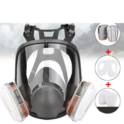 6800 Full Face 15 In 1 Gas Mask Chemical Vapor Respirator 95% Filter from B&Q