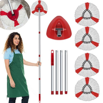  - Spin Mop Head ReplacementBaseHandle For Vileda Turbo Microfibre Mop Refills